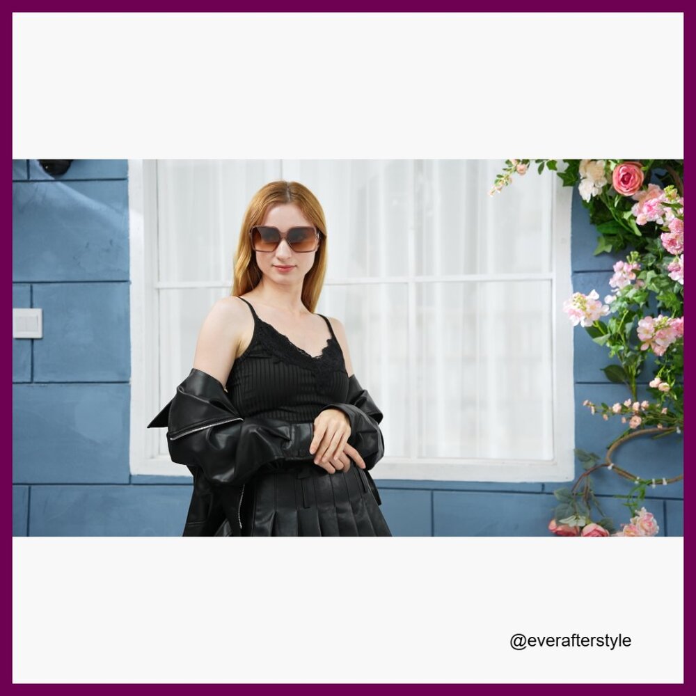 Polyester Lace Patchwork Crop Top Backless Tank T… - image 7